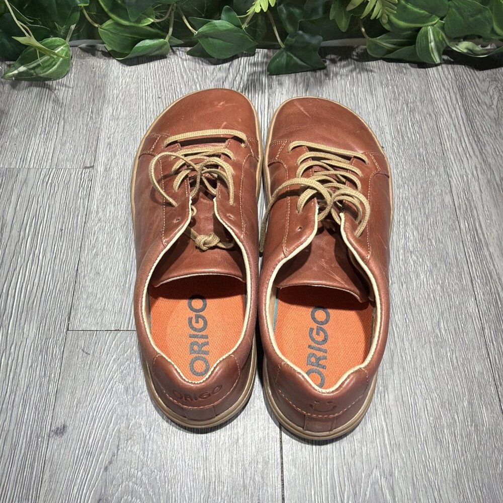 Origo Men’s Everyday Barefoot Minimalist Sneaker Sz 8 Brown Leather Shoe - Picture 6 of 10